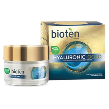 Bioten Hyaluronic Gold нощен крем за лице