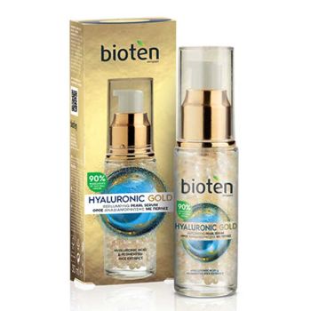 Bioten Hyaluronic Gold уплътняващ перлен серум