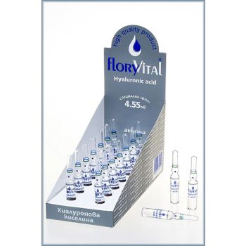 ФлориВитал Ампули за лице с чиста хиалуронова киселина.
