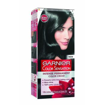 Garnier Color Sensation крем-боя за коса, с ниско съдържание на амоняк /1.0 оникс ултра черно/