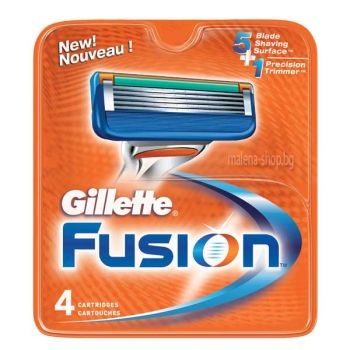 Gillette Fusion резервни ножчета за бръснене, опаковка от 4 броя.