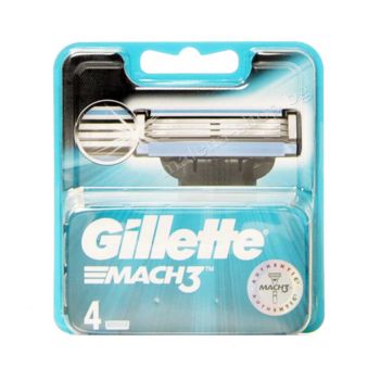 Gillette Mach 3 резервни ножчета за бръснене, опаковка от 4 броя