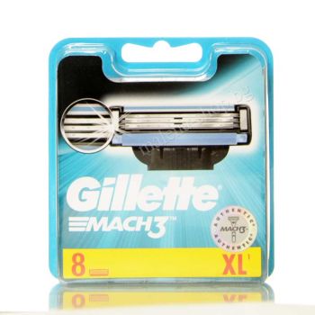Gillette Mach 3 резервни ножчета за бръснене, опаковка от 8 броя