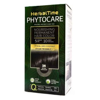 Herbal Time Phytocare трайна безамонячна боя за коса / 3N горчив шоколад/
