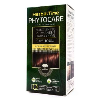 Herbal Time Phytocare трайна безамонячна боя за коса /6NR наситен махагон/
