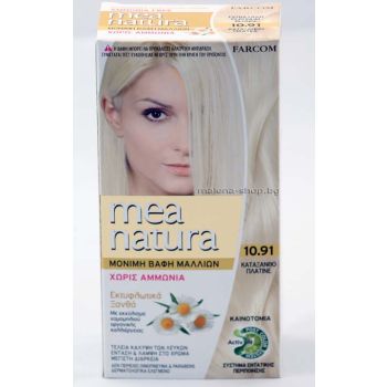 Mea Natura боя за коса /10.91 екстра светло платинено русо/