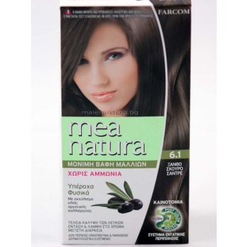 Mea Natura боя за коса /6.1 пепелно тъмно русо/