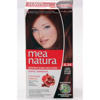 Mea Natura боя за коса /6.34 медно златисто тъмно русо/