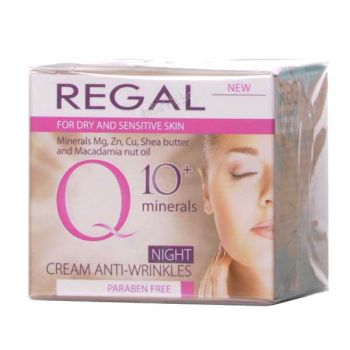Q10+ нощен крем против бръчки с минерали