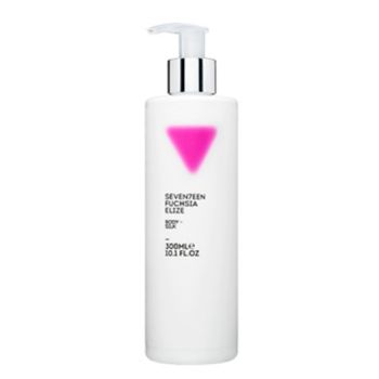 Seventeen body lotion Fuchsia Elize лосион за тяло, с блестящи частици.