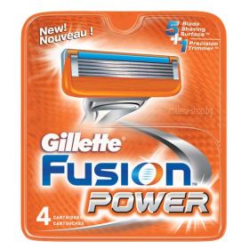 Gillette Fusion Power резервни ножчета за бръснене, опаковка от 4 броя